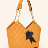 Quilted Chain Bag - Mustard
