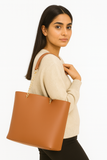 Tote bag with pouch - Mustard