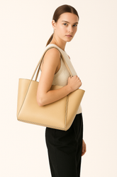 A Hing Classic Tote - Beige