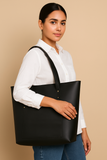 Tote with pocket black