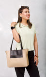 Everyday Tote - Beige & Black
