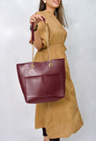 Maroon slouch shoulder bag