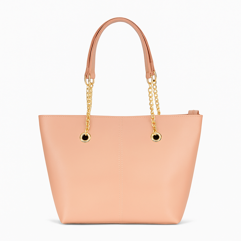 Bag with long chain handle- Pink
