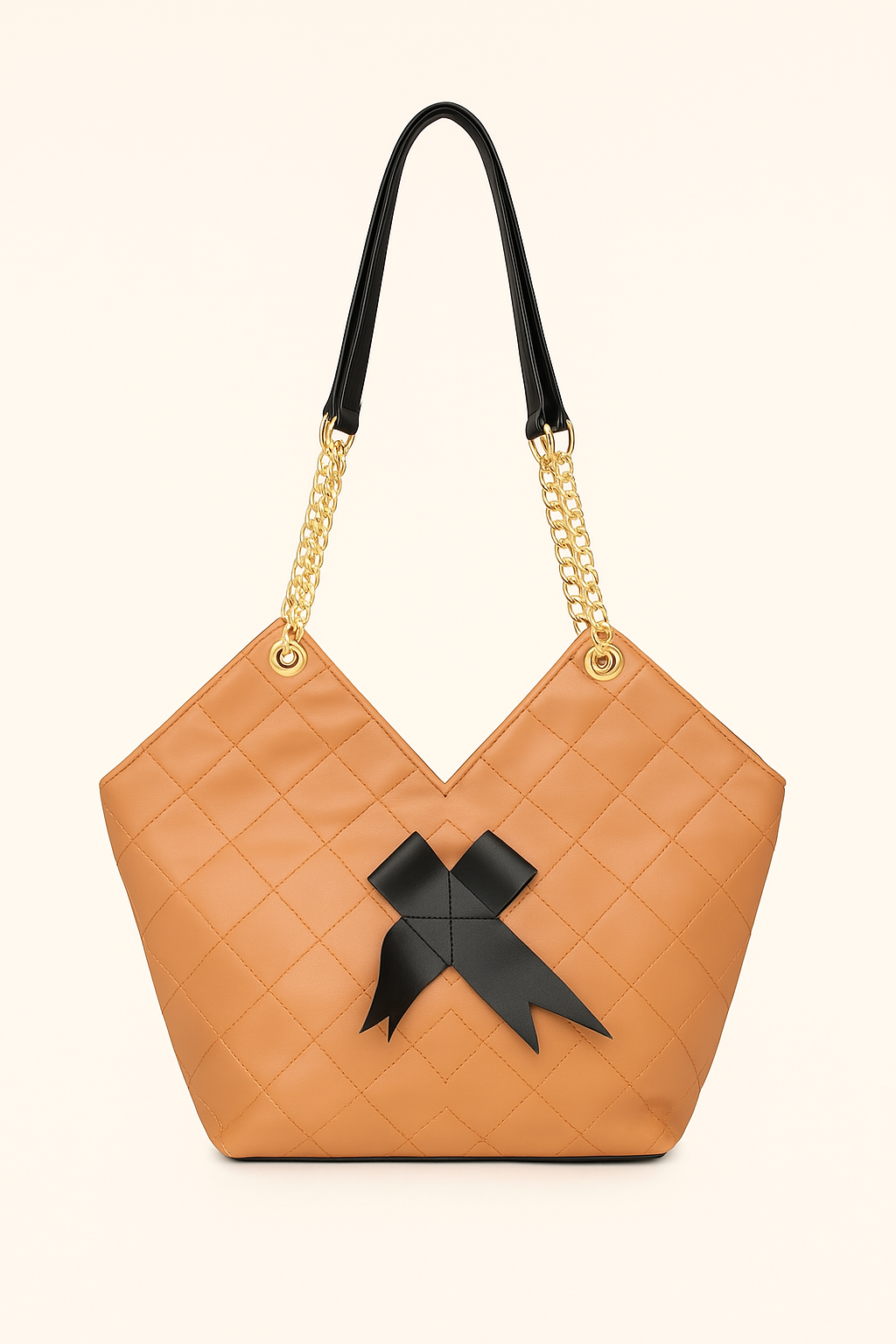 Quilted Chain Bag - Mustard