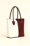 Two tone : White + Maroon